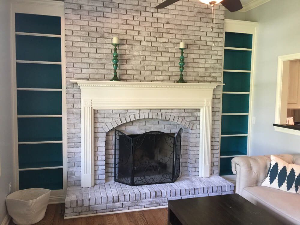 Painted Fireplace in Bay Village