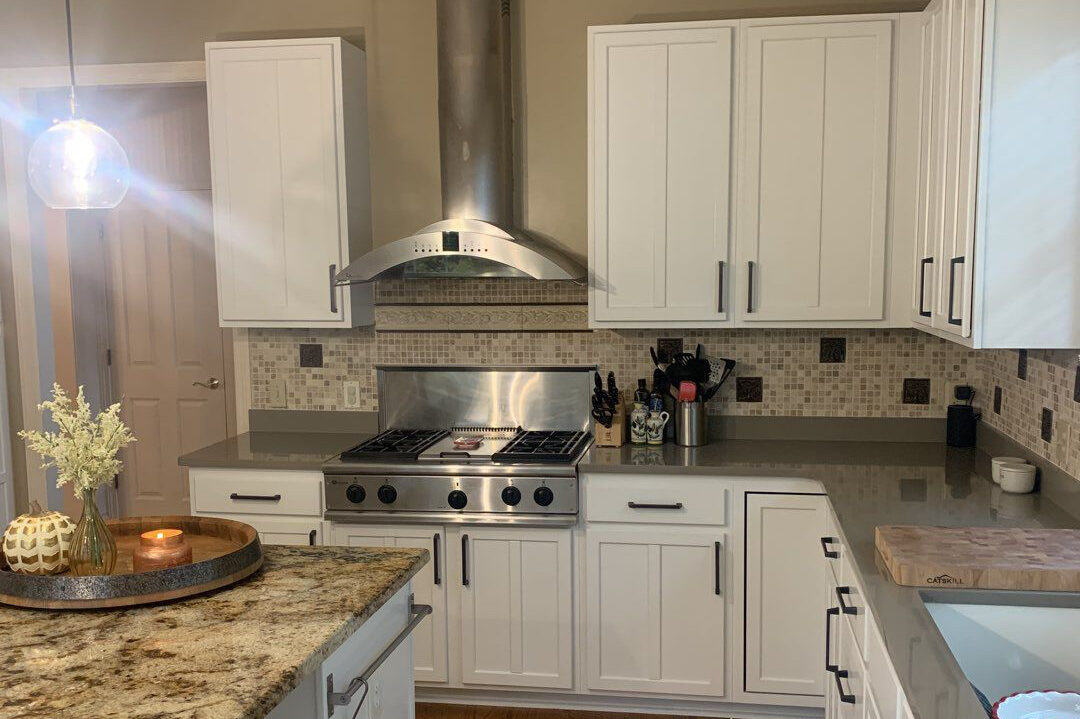 white painted kitchen cabinets near Cleveland